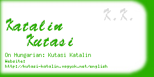 katalin kutasi business card